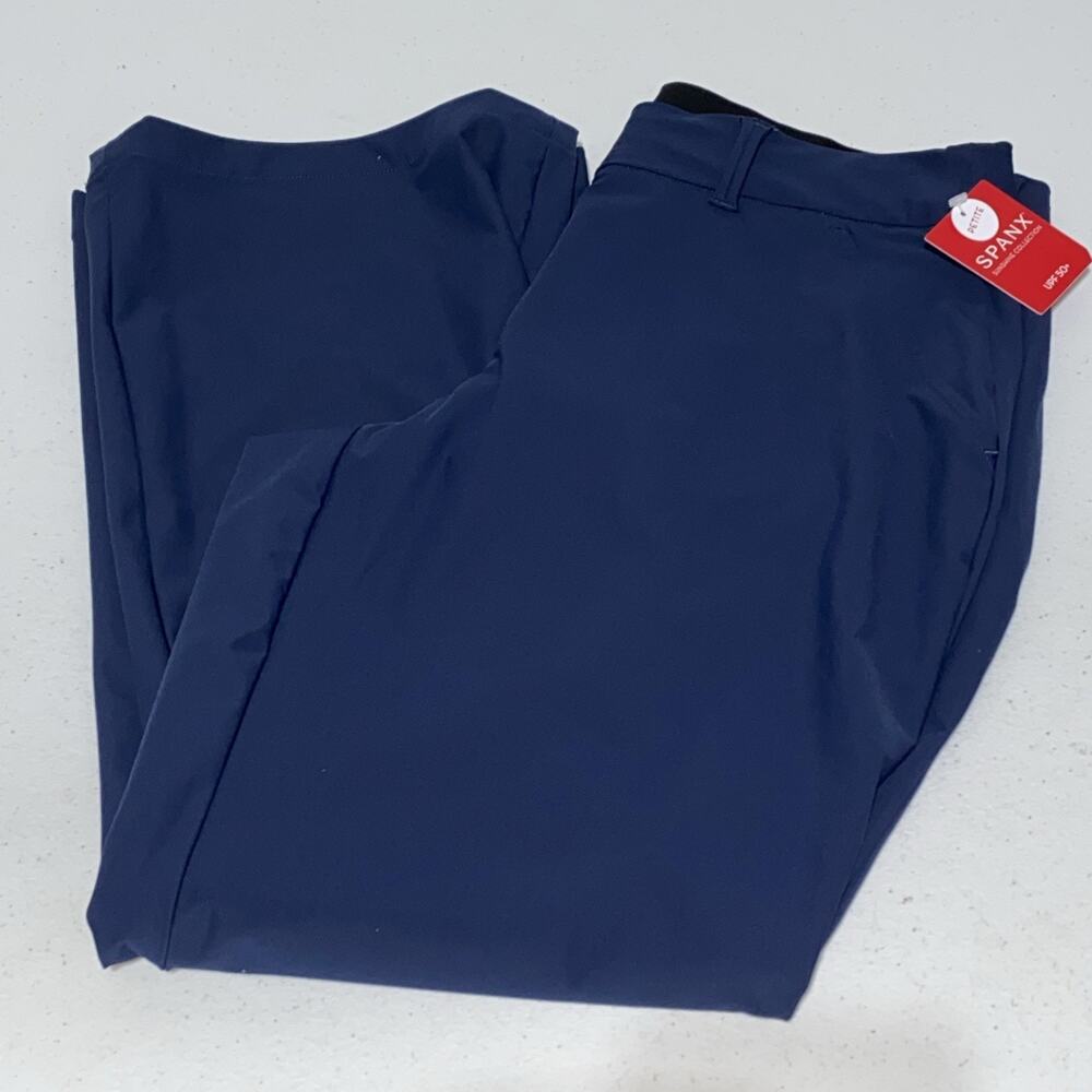 Spanx Sunshine Collection Kick Flare Pant UPF50 Midnight Navy Blue Small Petite